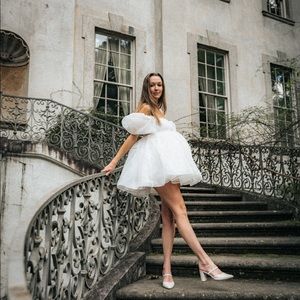 Selkie The Puff Dress in White